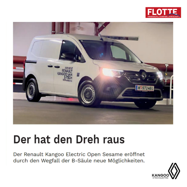 Der Renault Kangoo Van E-Tech 100% electric